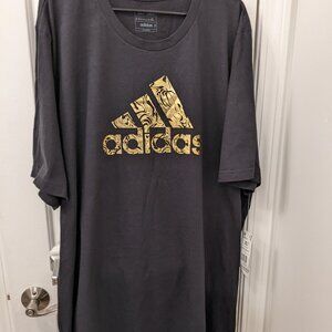 NWT Men's Adidas Tee Shirt Black Sz 3X Tall